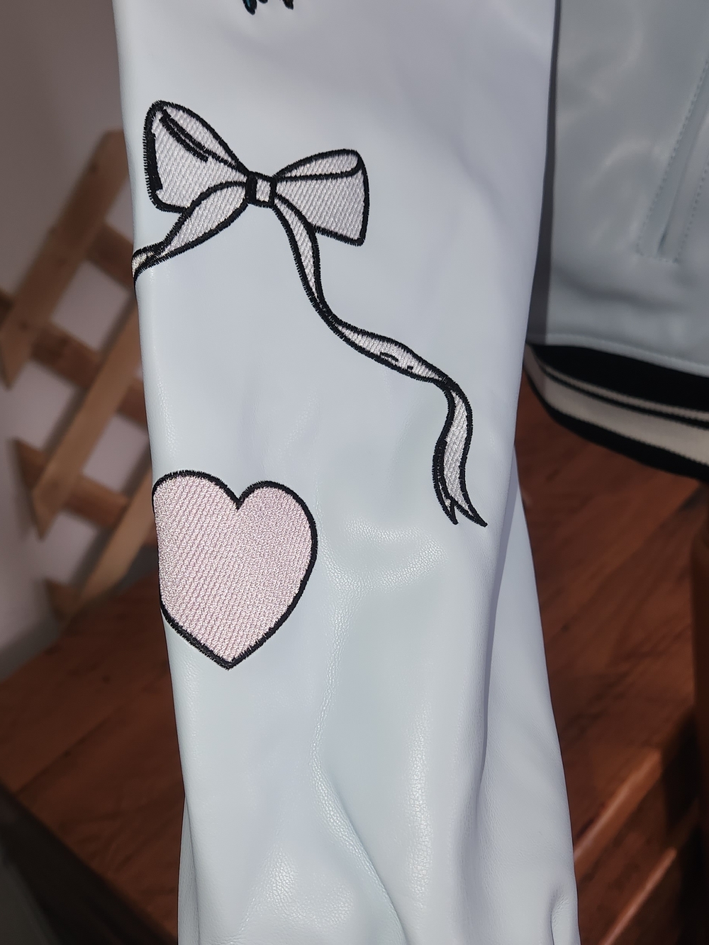 Forever 21 Disney Pale Blue Varsity Cinderella Jacket with Black & White Trim - Picture 2 of 6
